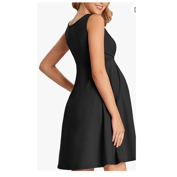 NWT Size M Little Black Maternity V Neck Tank Dress Sleeveless ❤️ - Picture 3 of 5